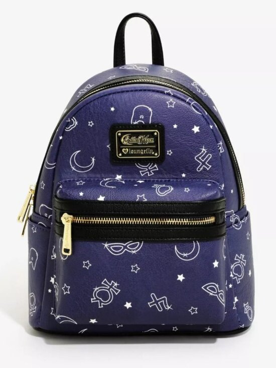 NEW!!! Loungefly x Sailor Moon Constellations Navy Mini Backpack main image 5